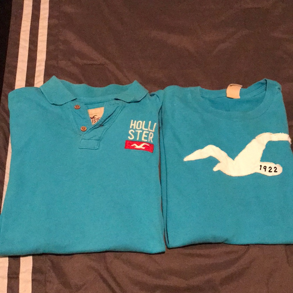 Men’s Large Hollister Polo and Shirt Bundle